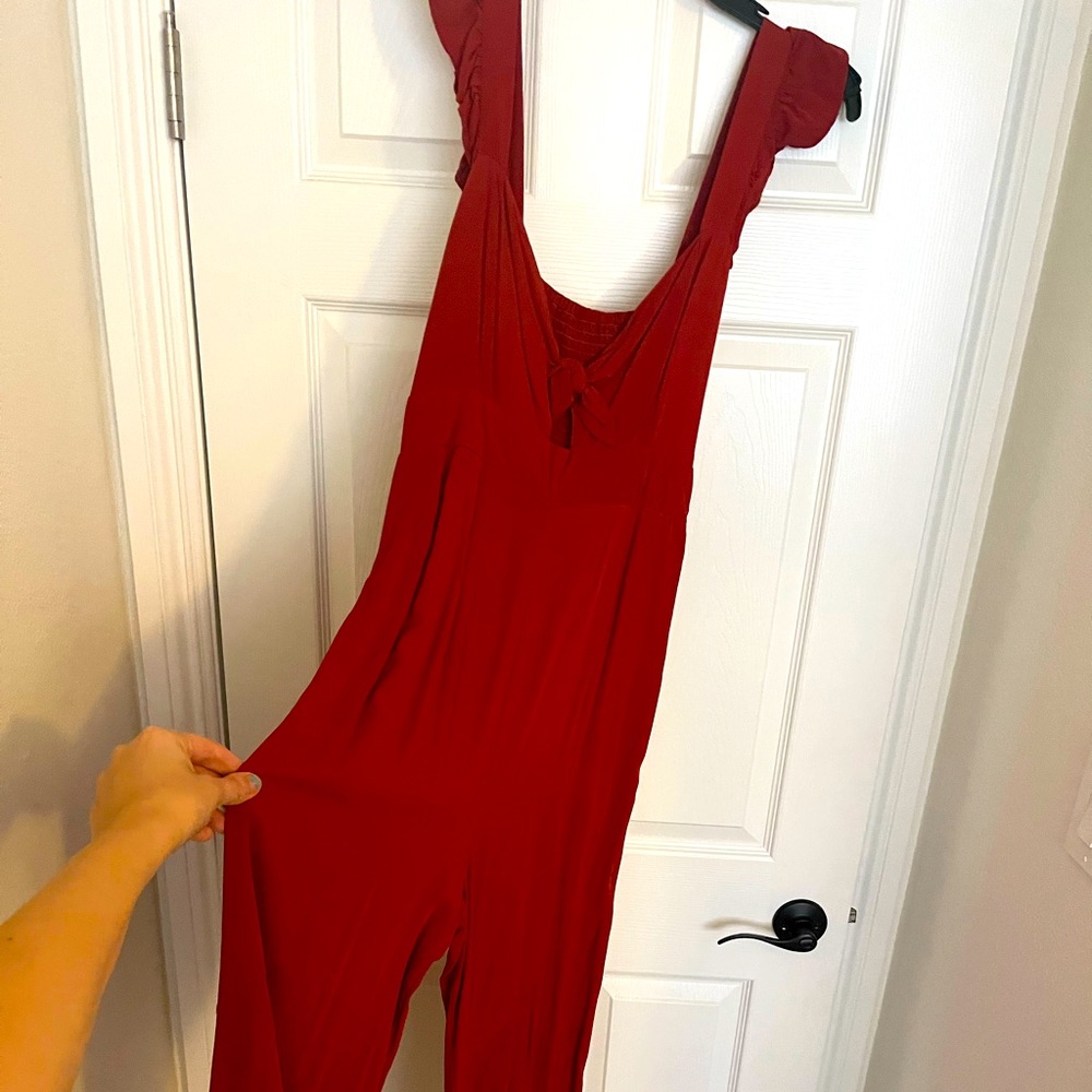 Bright rust red jumper